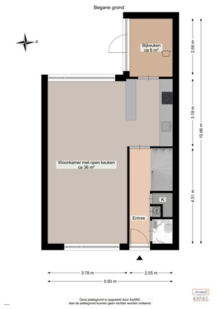 Floorplan - Fliksakkers 10, 9321 EV Peize